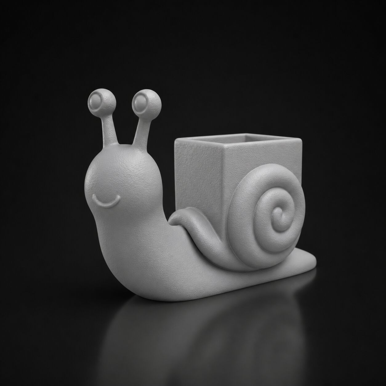 Snail Pen Holder in Gray