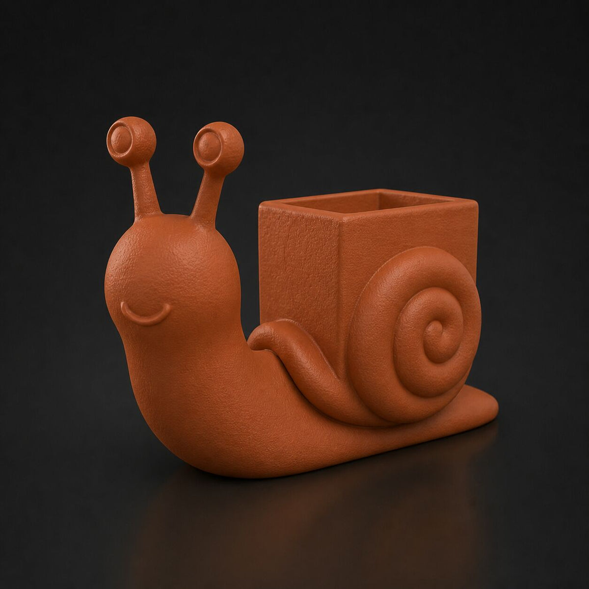 Snail Pen Holder in Terracotta