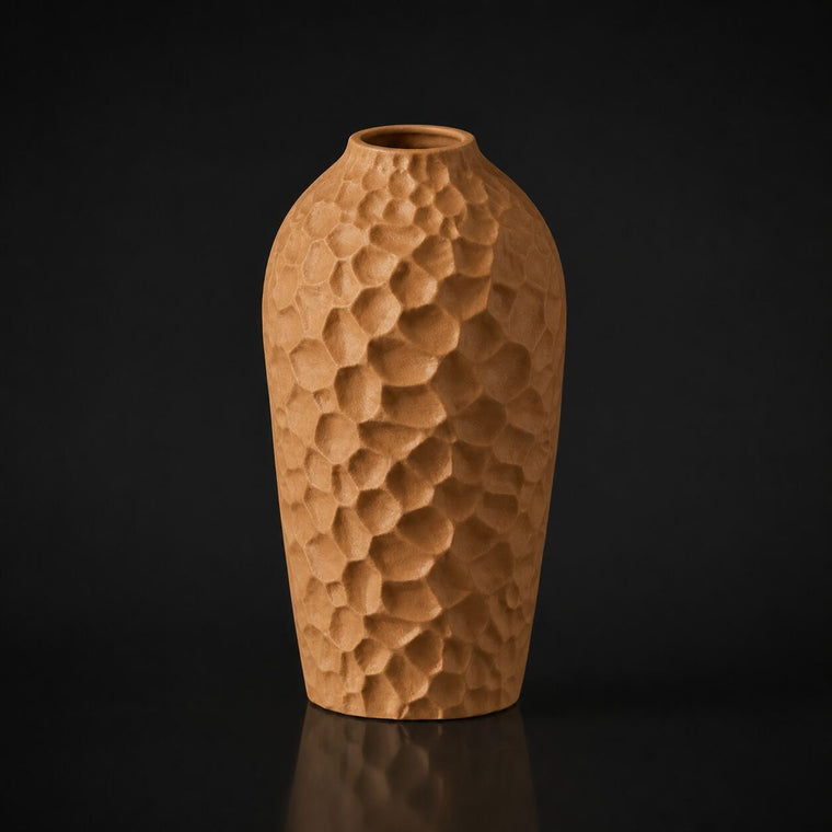 Stoneleaf Vase (Only vase) Caramel