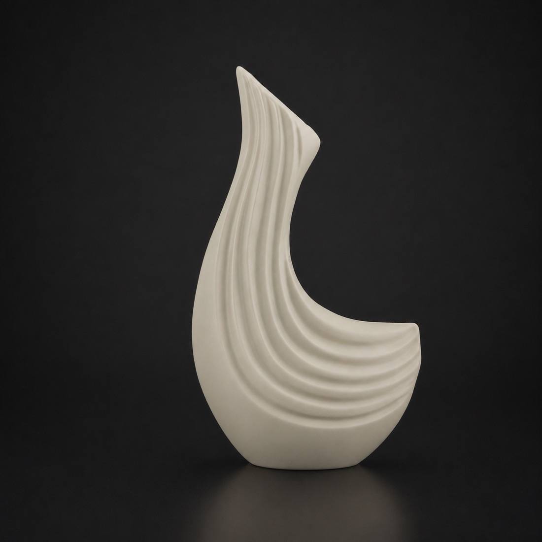 Swan Vase Bone White