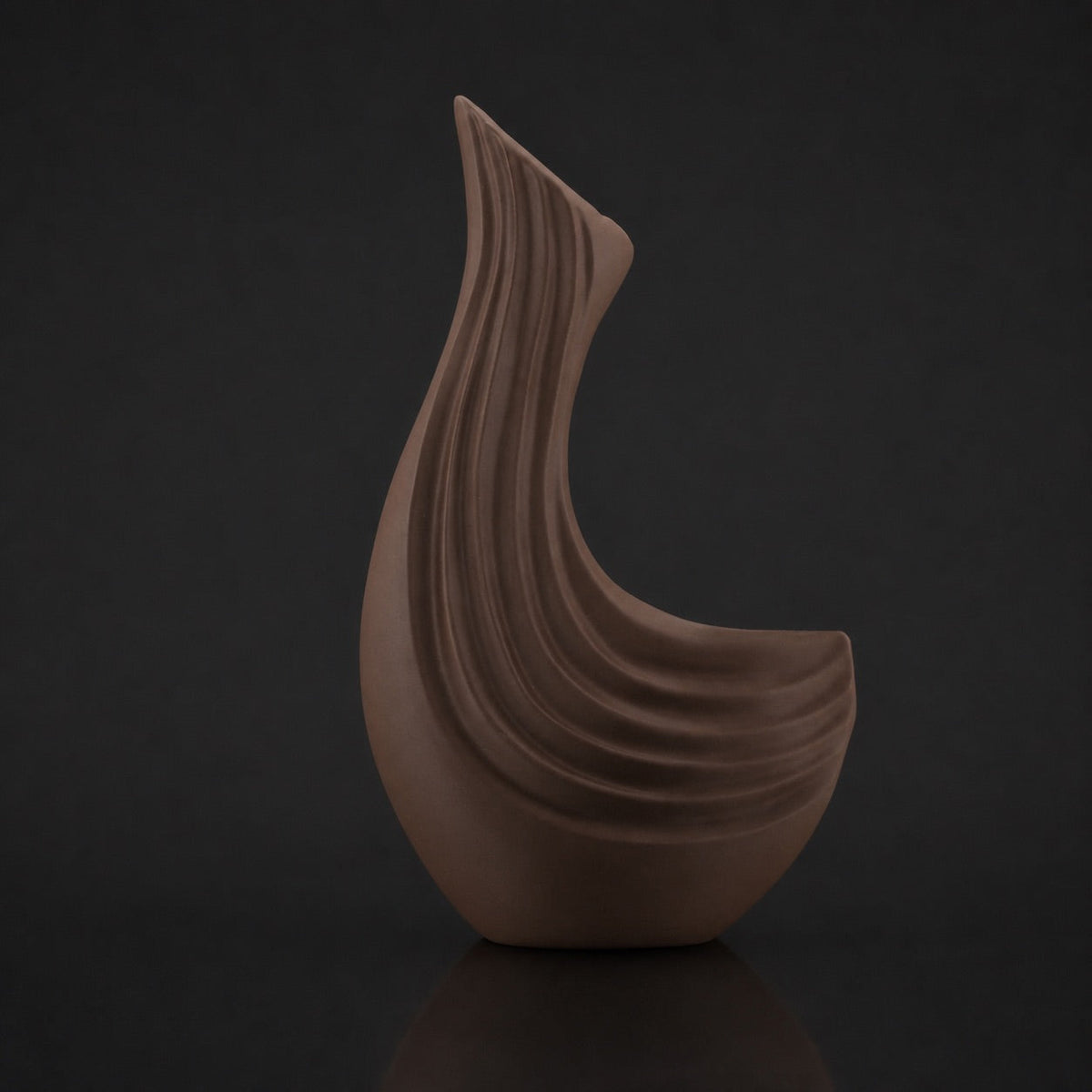 Swan Vase Cocoa Brown