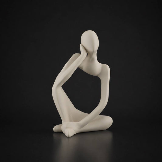 The Thinker in Bone White