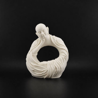 Thinking Monk Bone White