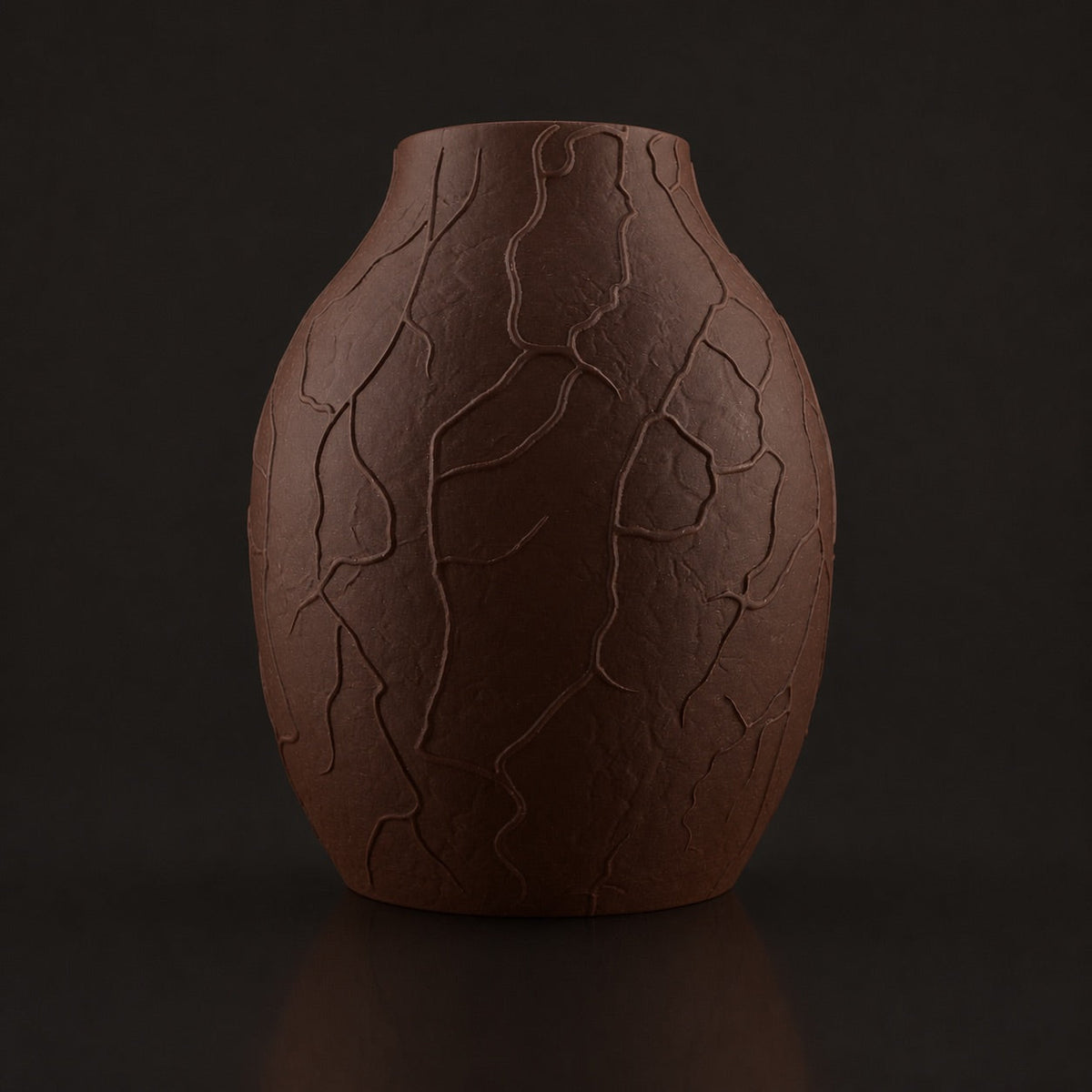 Veins Vase Cocoa Brown
