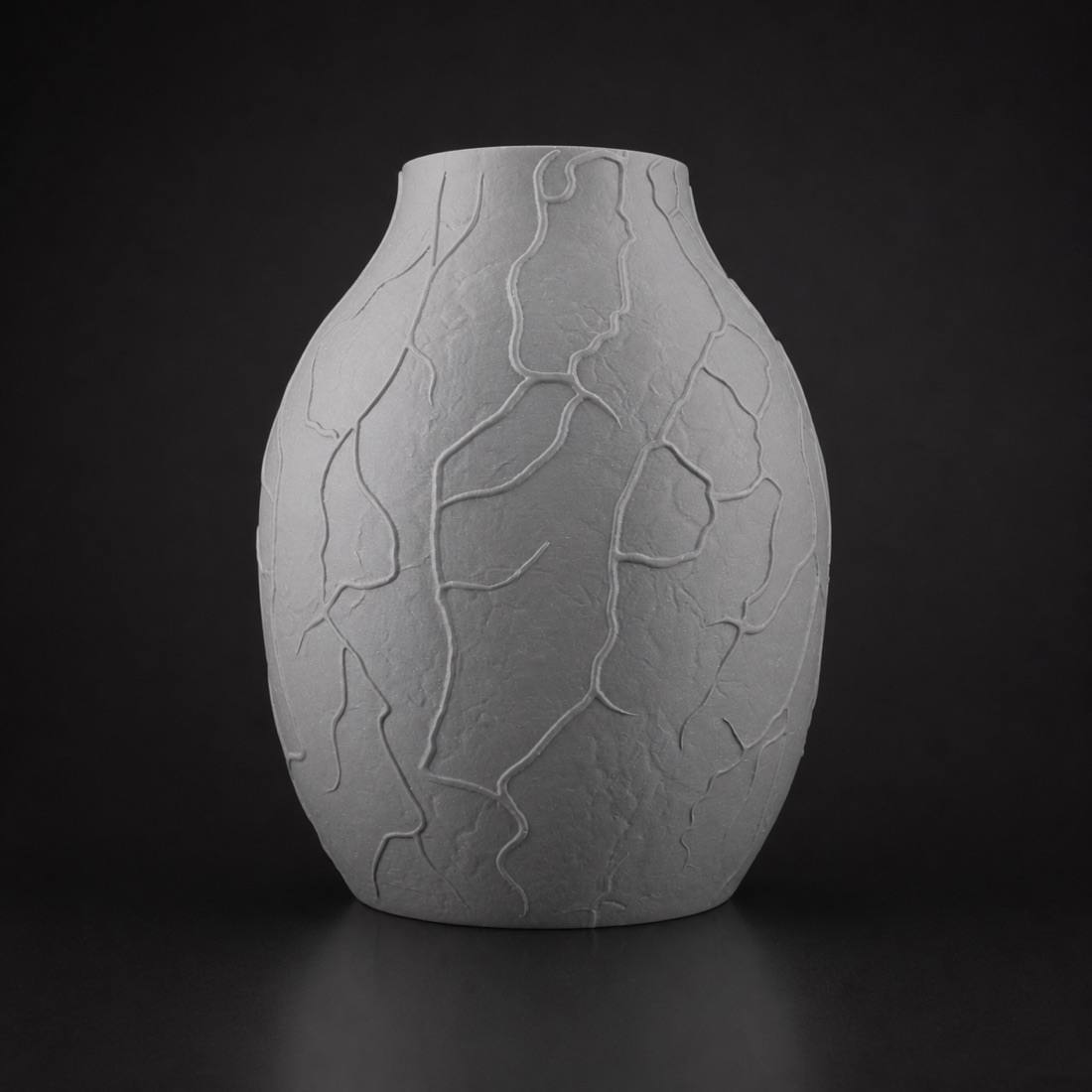 Veins Vase Gray