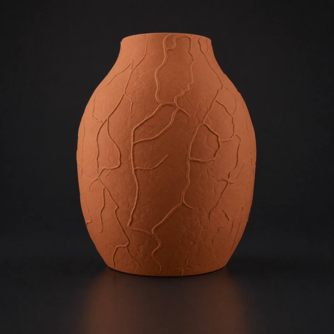 Veins Vase Terracotta